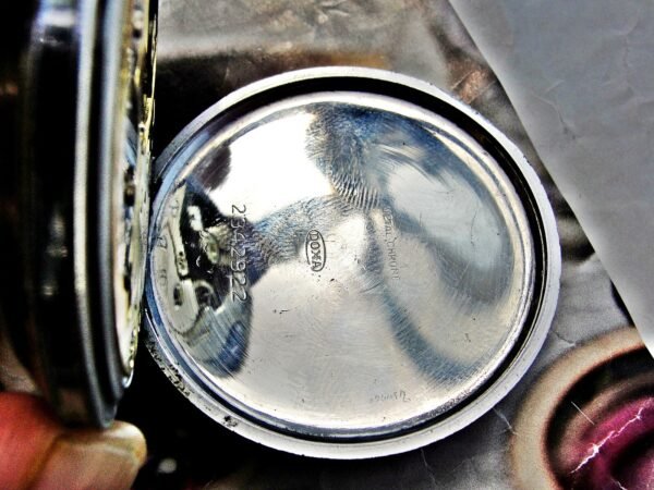 Beautiful hand-painted Doxa Locle erotic pocket watch from the 1940s. - Image 12