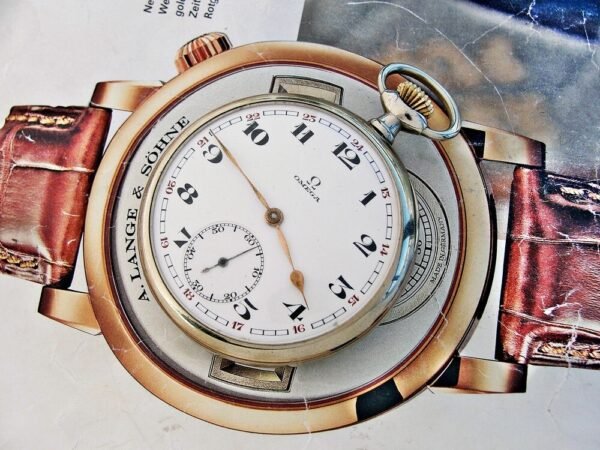 Beautiful porcelain dial Omega pocket watch from 1923.