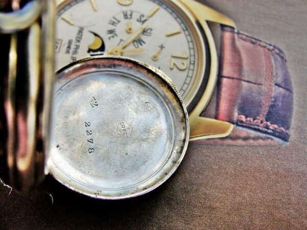 Silver porcelain nun pocket watch with dial from the 1800s. - Image 9